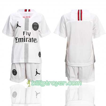 Billige Fotballdrakter Paris Saint Germain Jodan Hvit Barn Tredjedraktsett 2018/19 Kortermet